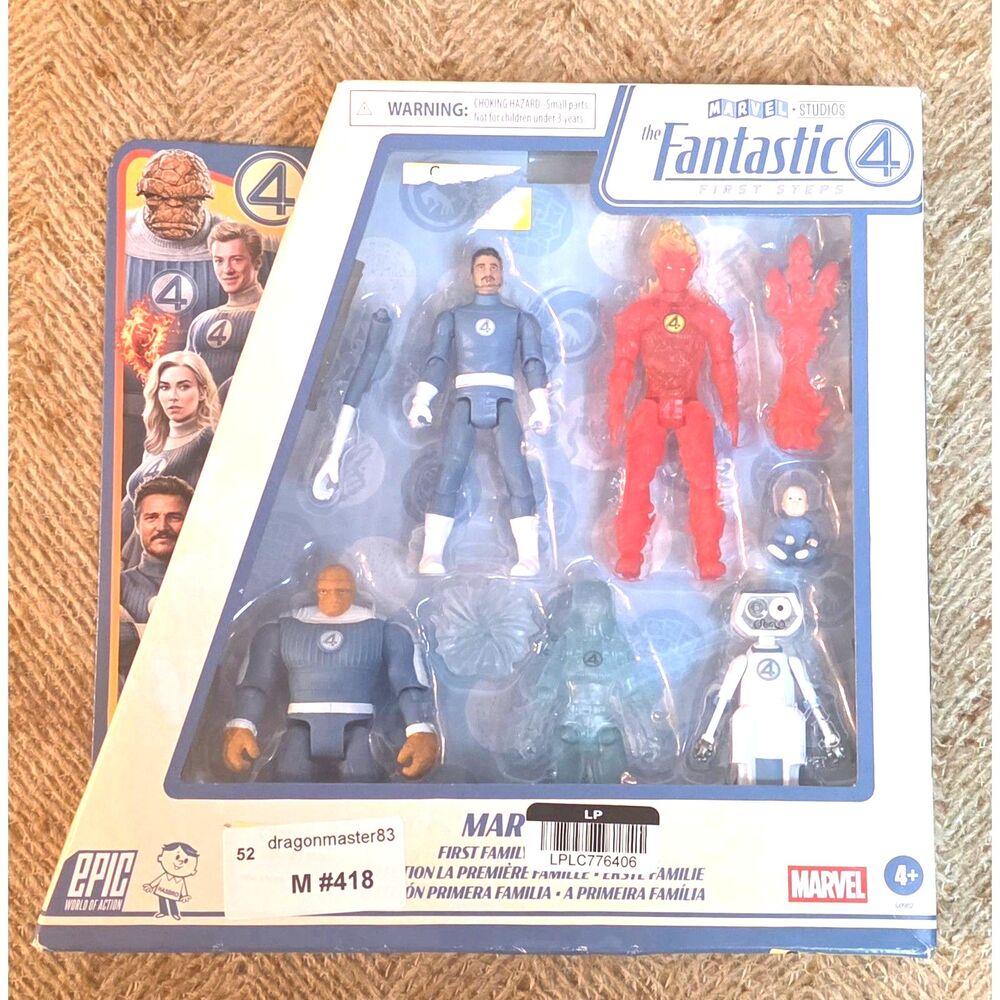 Marvel Fantastic 4 First Steps First Family Figure Set New Damaged Box